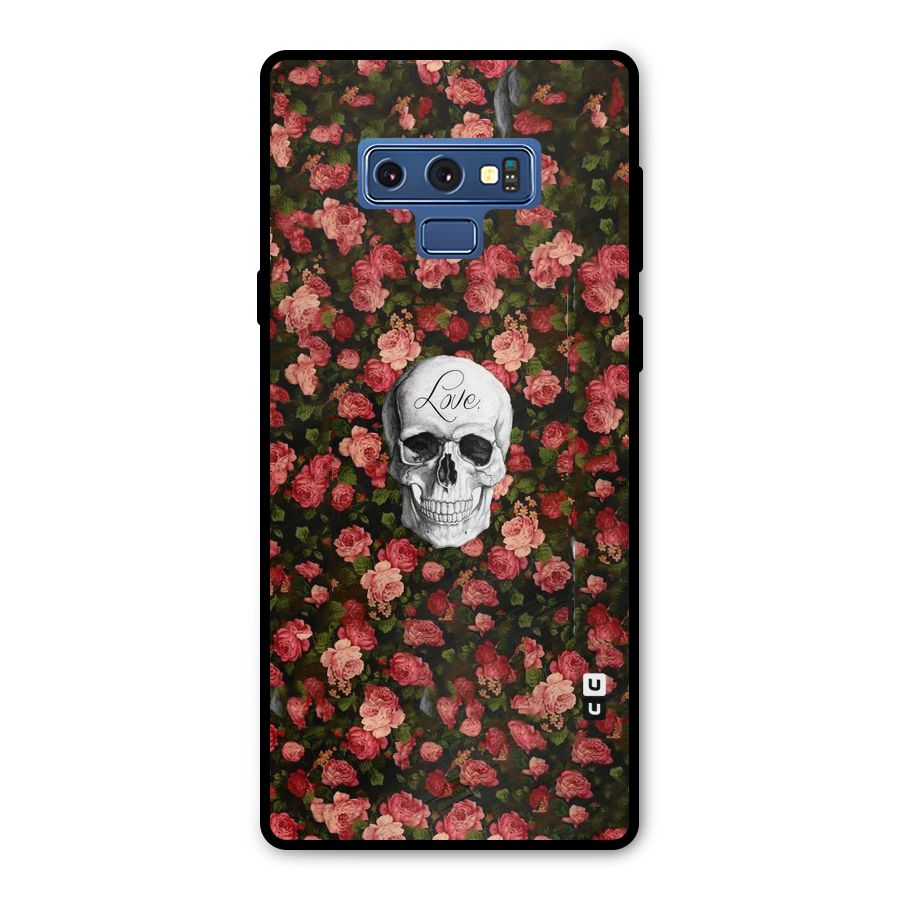 Floral Skull Love Metal Back Case for Galaxy Note 9