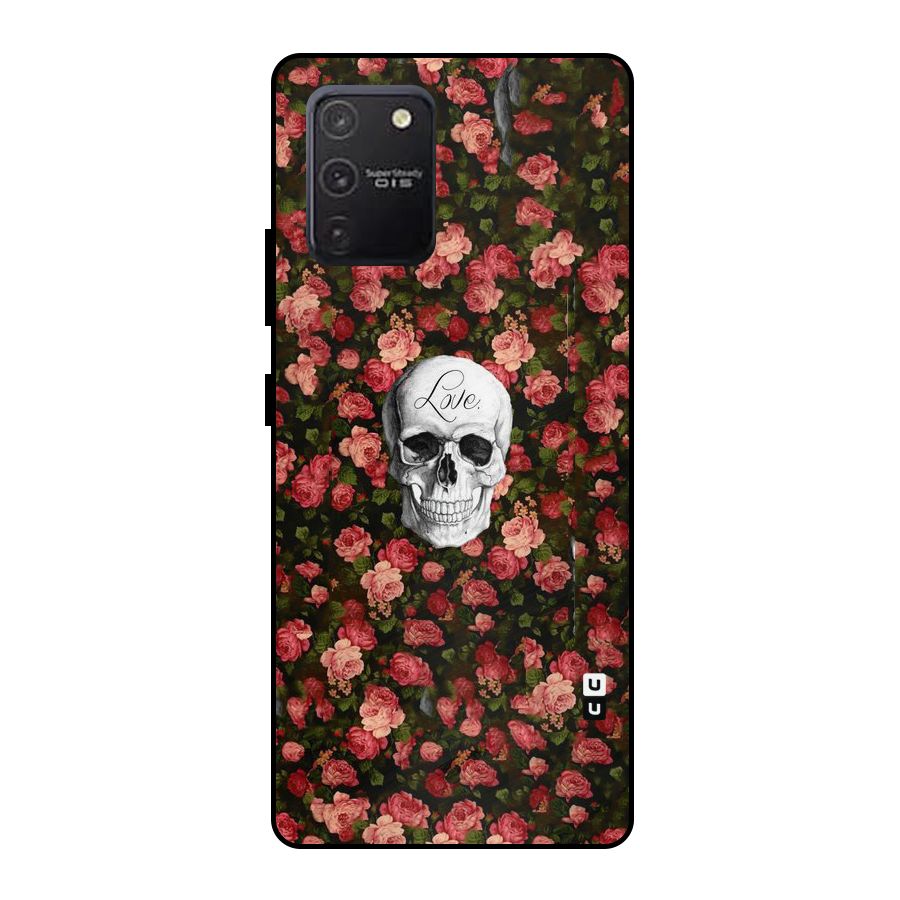 Floral Skull Love Metal Back Case for Galaxy S10 Lite
