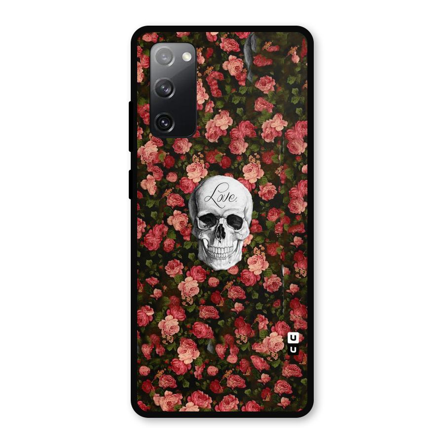 Floral Skull Love Metal Back Case for Galaxy S20 FE 5G