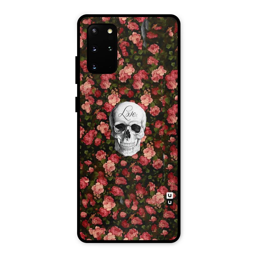 Floral Skull Love Metal Back Case for Galaxy S20 Plus