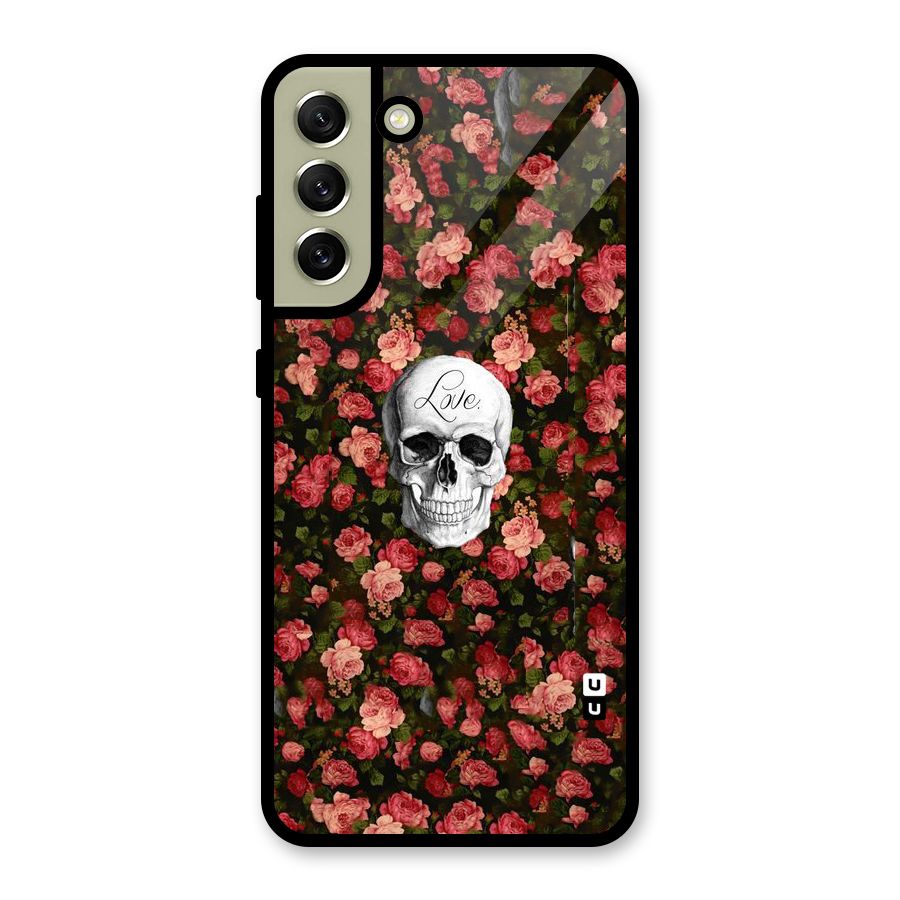 Floral Skull Love Metal Back Case for Galaxy S21 FE 5G (2023)