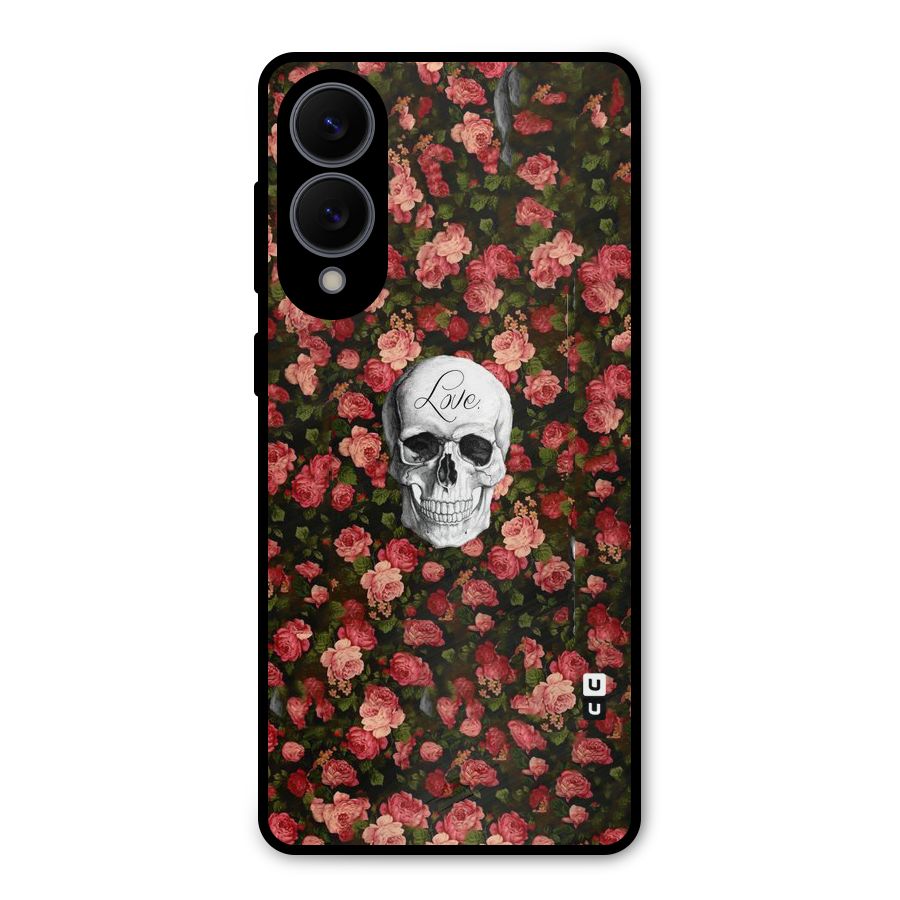Floral Skull Love Metal Back Case for Galaxy S25 Edge