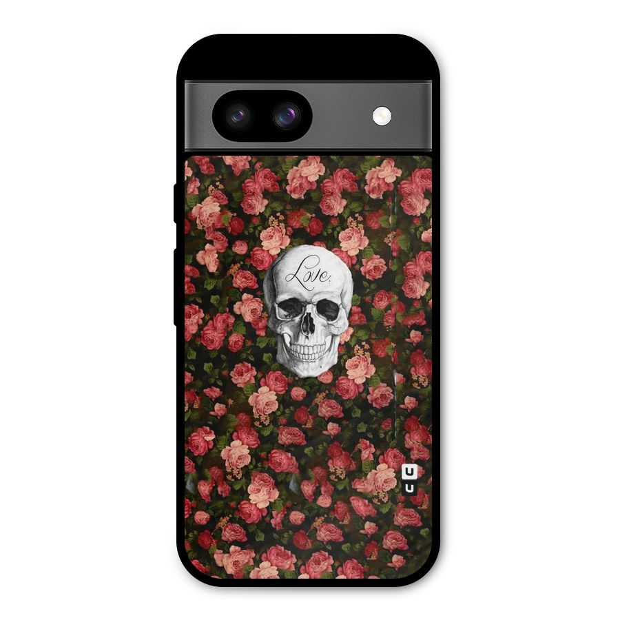 Floral Skull Love Metal Back Case for Google Pixel 8a