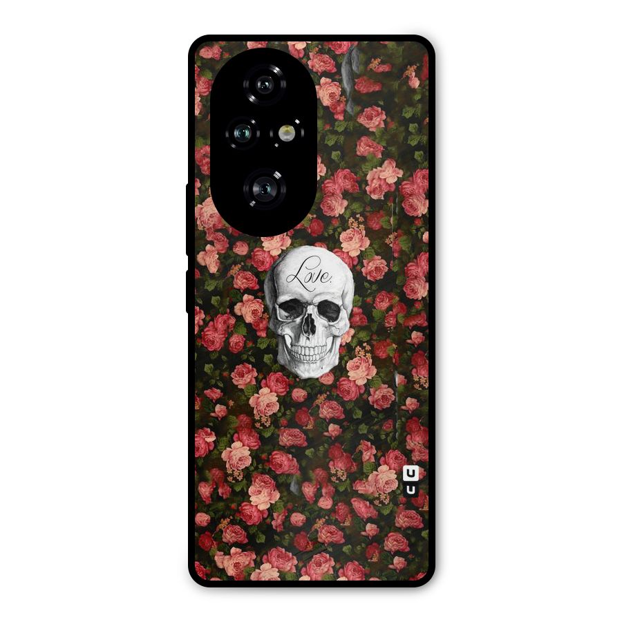 Floral Skull Love Metal Back Case for Honor 200 Pro
