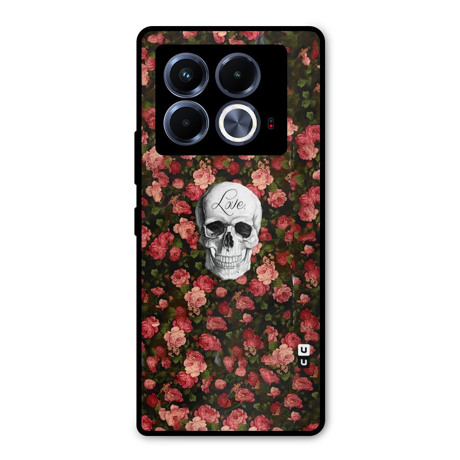 Floral Skull Love Metal Back Case for Infinix Note 40 5G