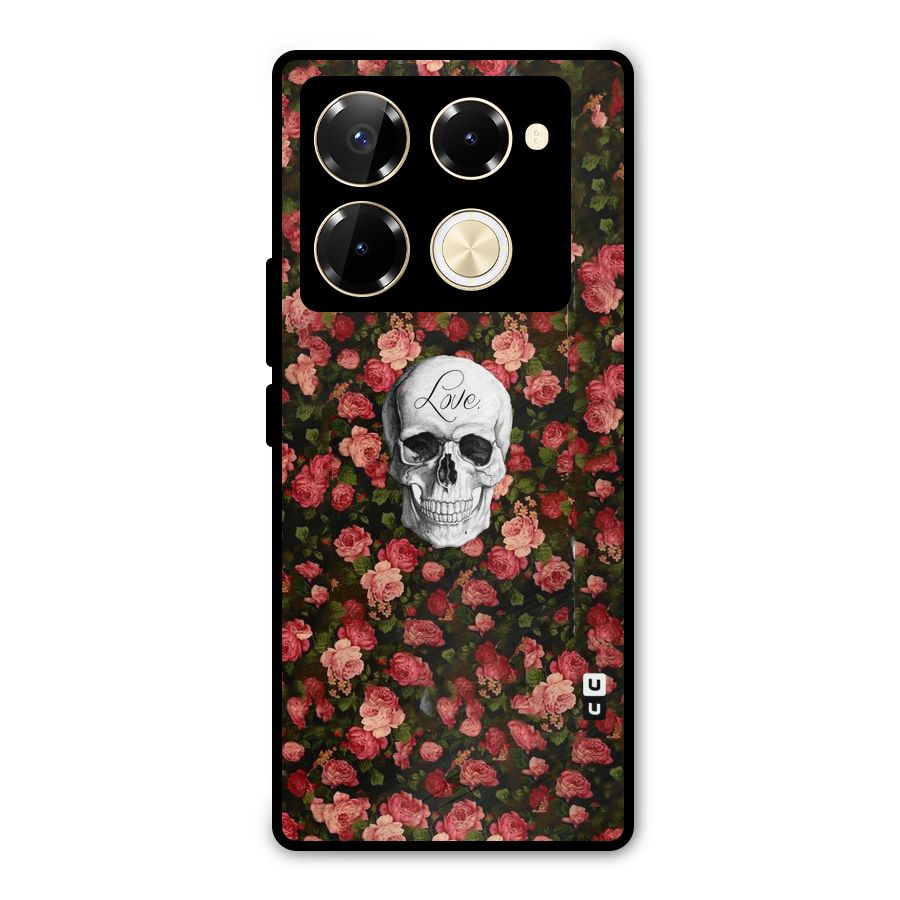 Floral Skull Love Metal Back Case for Infinix Note 40 Pro Plus