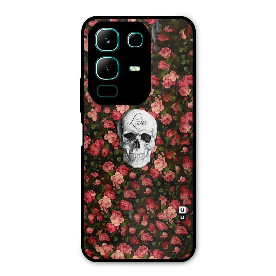 Floral Skull Love Metal Back Case for Infinix Note 50x