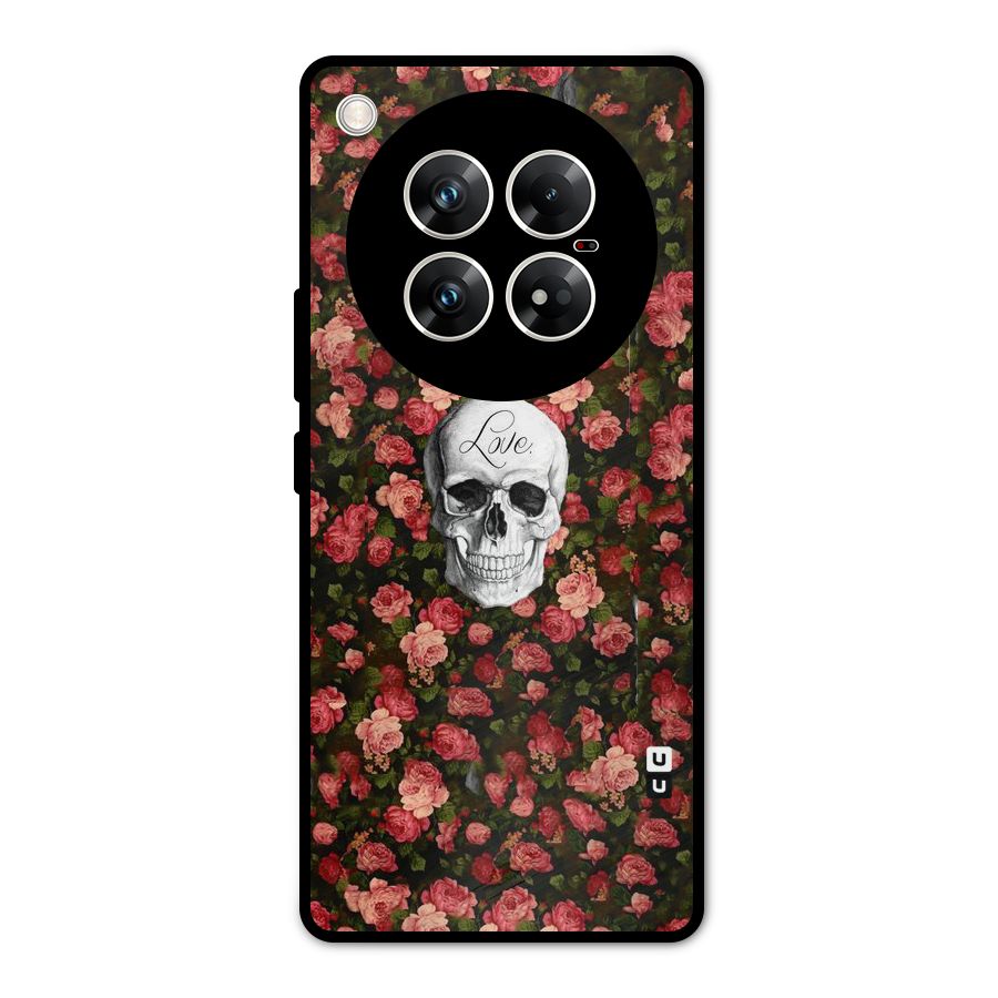 Floral Skull Love Metal Back Case for Infinix Zero 40 5G