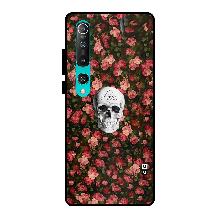 Floral Skull Love Metal Back Case for Mi 10
