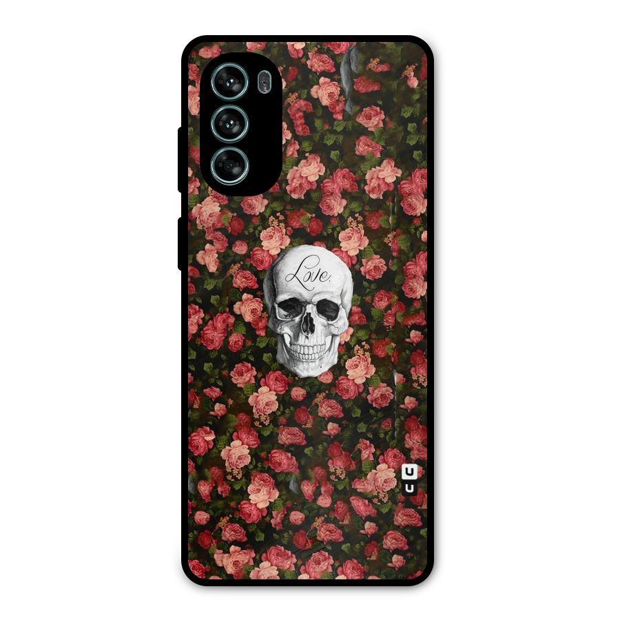 Floral Skull Love Metal Back Case for Moto G62