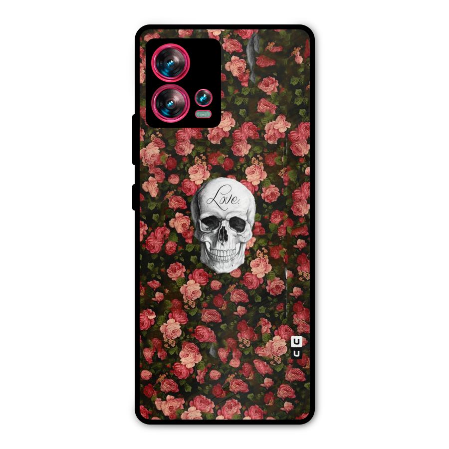 Floral Skull Love Metal Back Case for Motorola Edge 30 Fusion