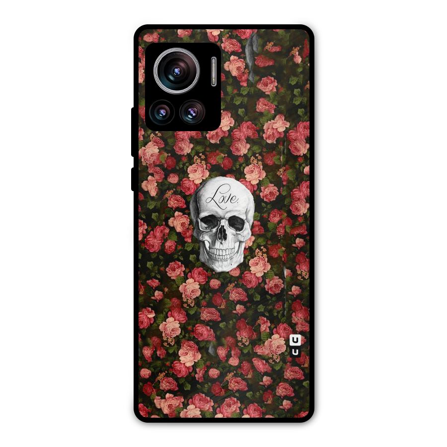 Floral Skull Love Metal Back Case for Motorola Edge 30 Ultra