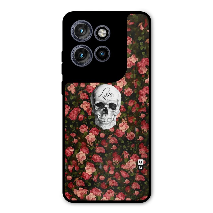 Floral Skull Love Metal Back Case for Motorola Edge 50 Neo