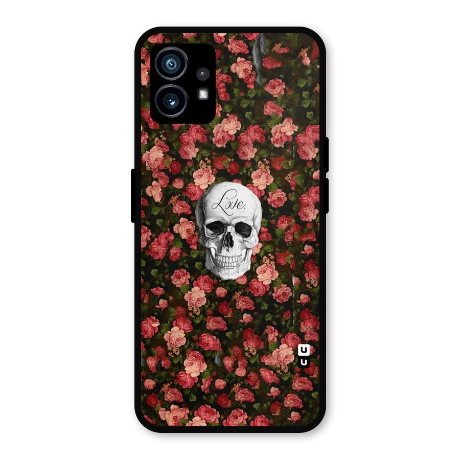 Floral Skull Love Metal Back Case for Nothing Phone 1