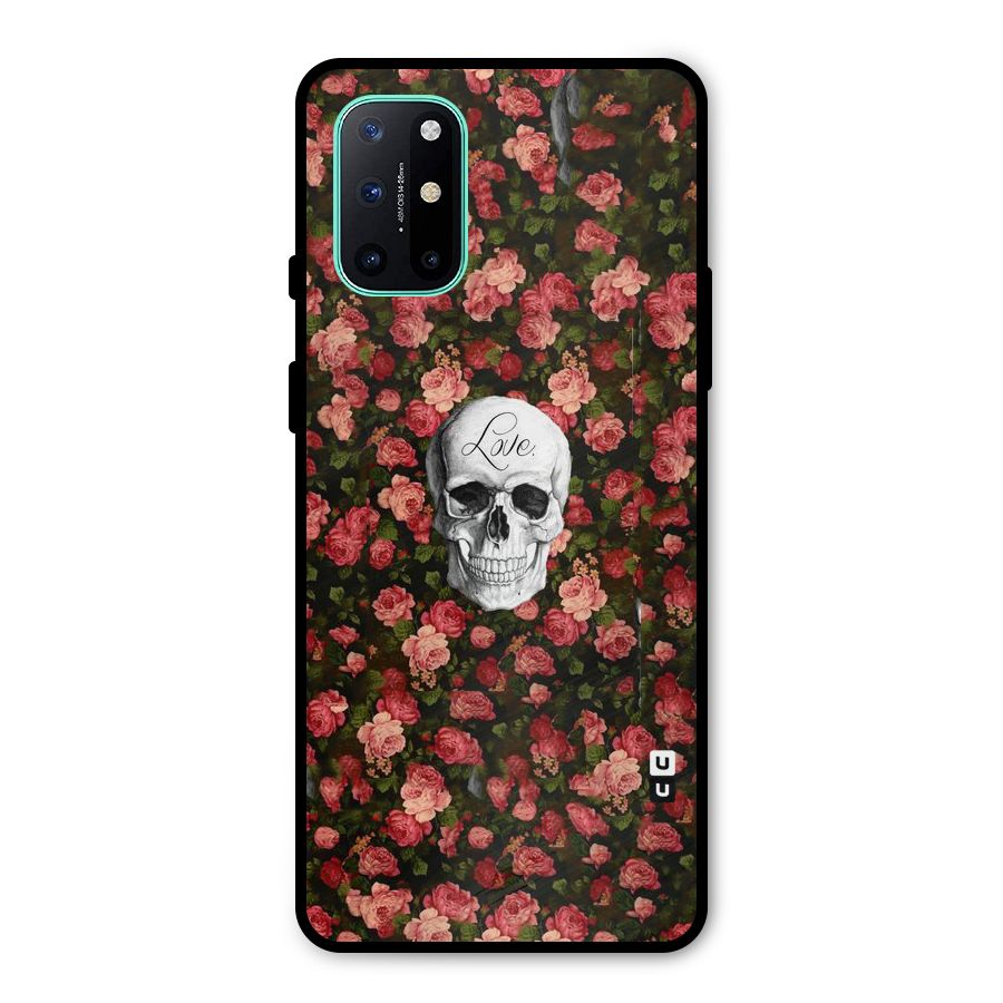 Floral Skull Love Metal Back Case for OnePlus 8T
