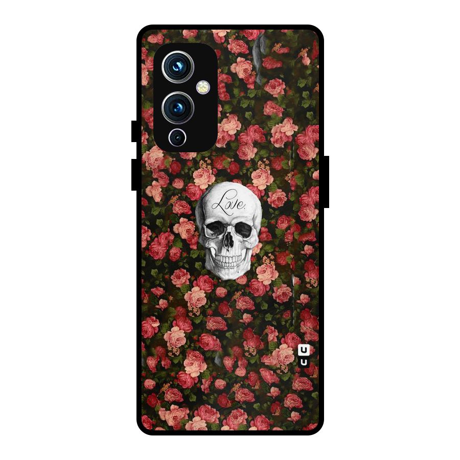 Floral Skull Love Metal Back Case for OnePlus 9