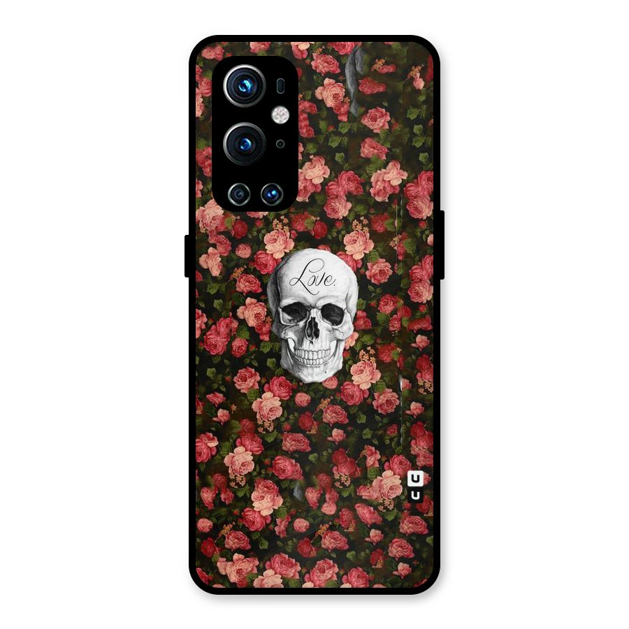 Floral Skull Love Metal Back Case for OnePlus 9 Pro