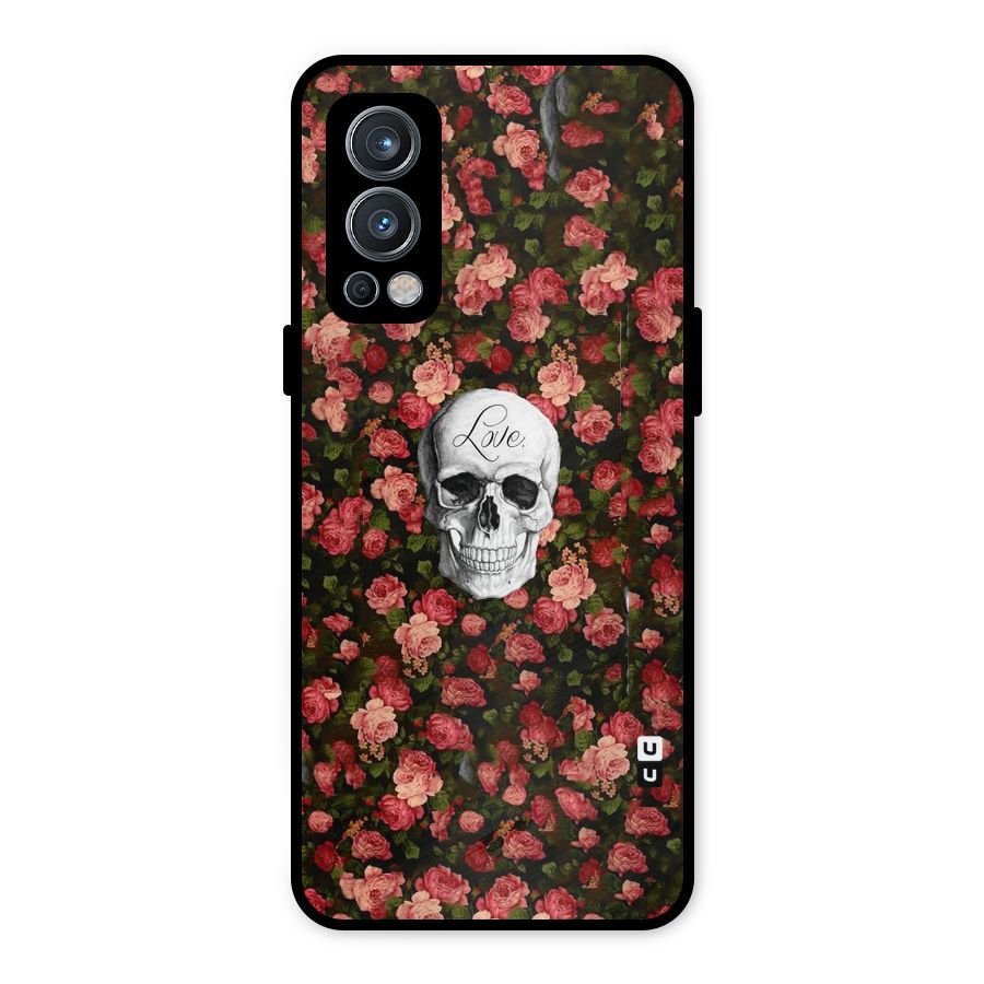 Floral Skull Love Metal Back Case for OnePlus Nord 2 5G