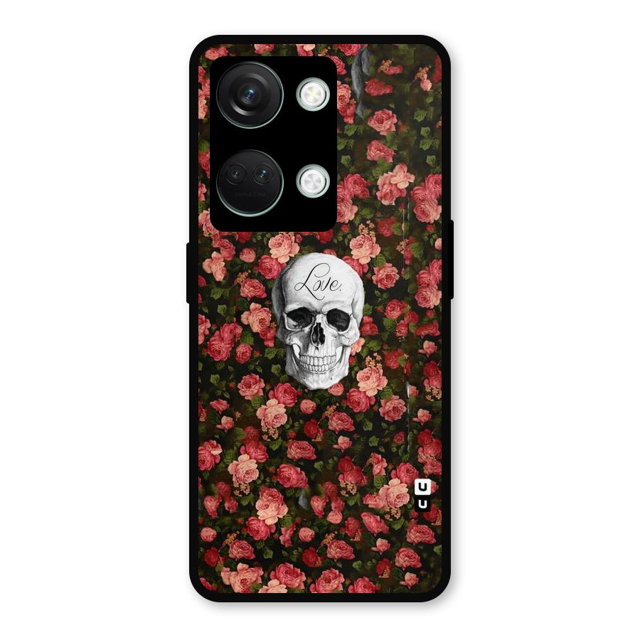 Floral Skull Love Metal Back Case for OnePlus Nord 3