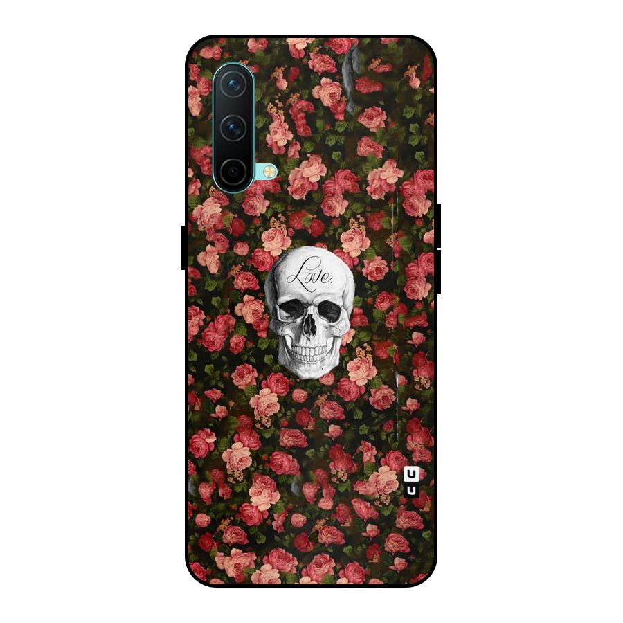 Floral Skull Love Metal Back Case for OnePlus Nord CE 5G