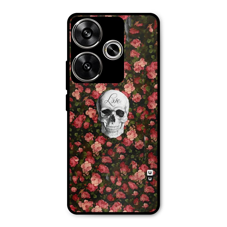 Floral Skull Love Metal Back Case for Poco F6
