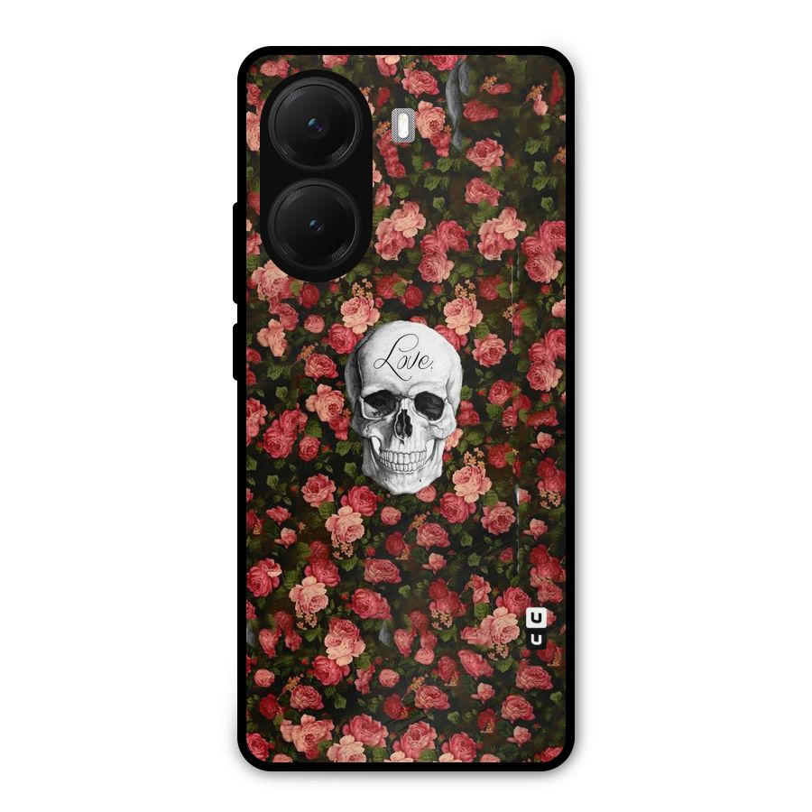 Floral Skull Love Metal Back Case for Poco X7 Pro