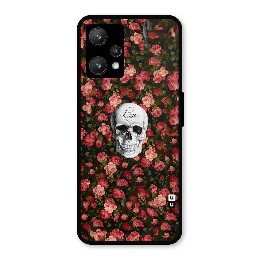 Floral Skull Love Metal Back Case for Realme 9