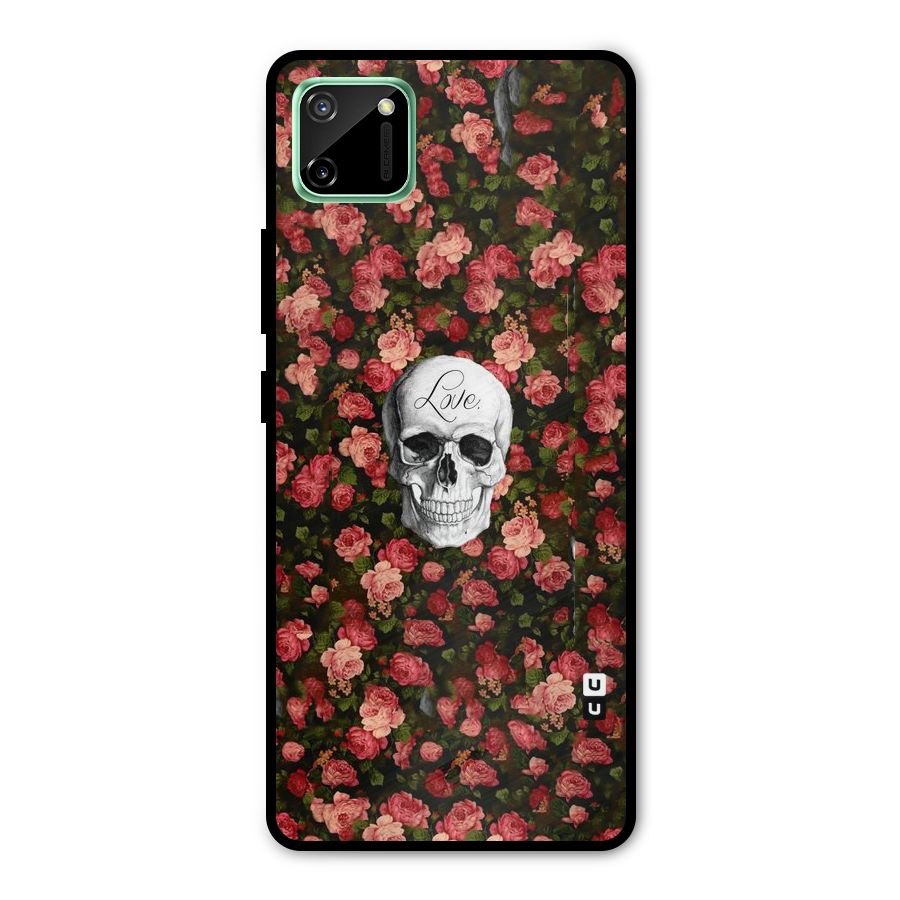 Floral Skull Love Metal Back Case for Realme C11