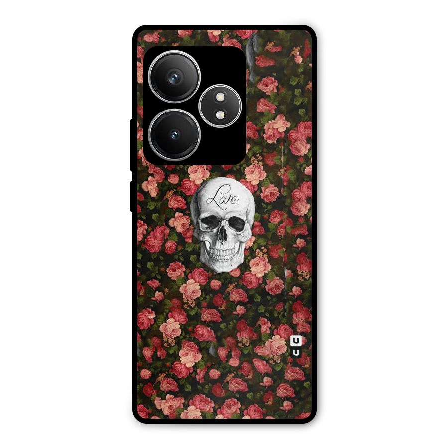 Floral Skull Love Metal Back Case for Realme GT 6T