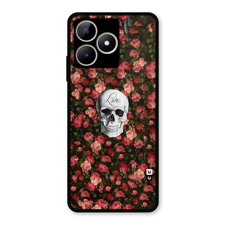 Floral Skull Love Metal Back Case for Realme Narzo N53