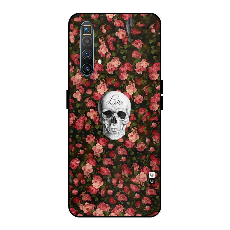 Floral Skull Love Metal Back Case for Realme X3
