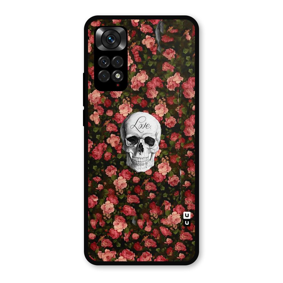 Floral Skull Love Metal Back Case for Redmi Note 11s