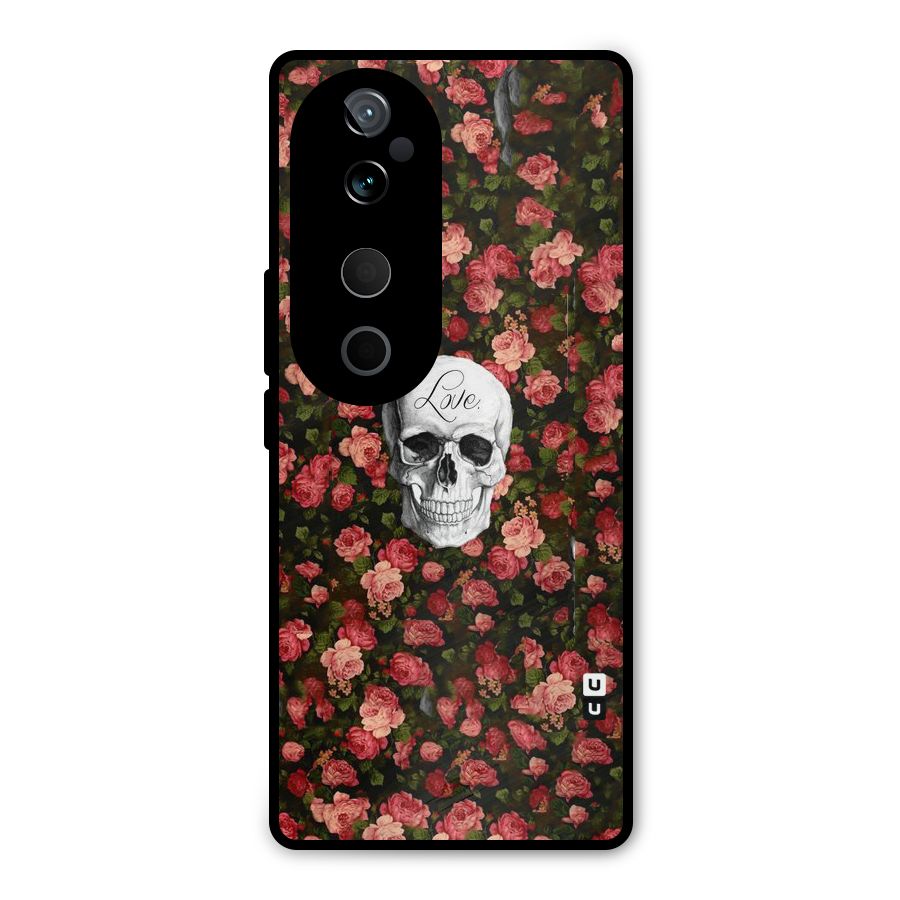 Floral Skull Love Metal Back Case for Vivo T3 Ultra