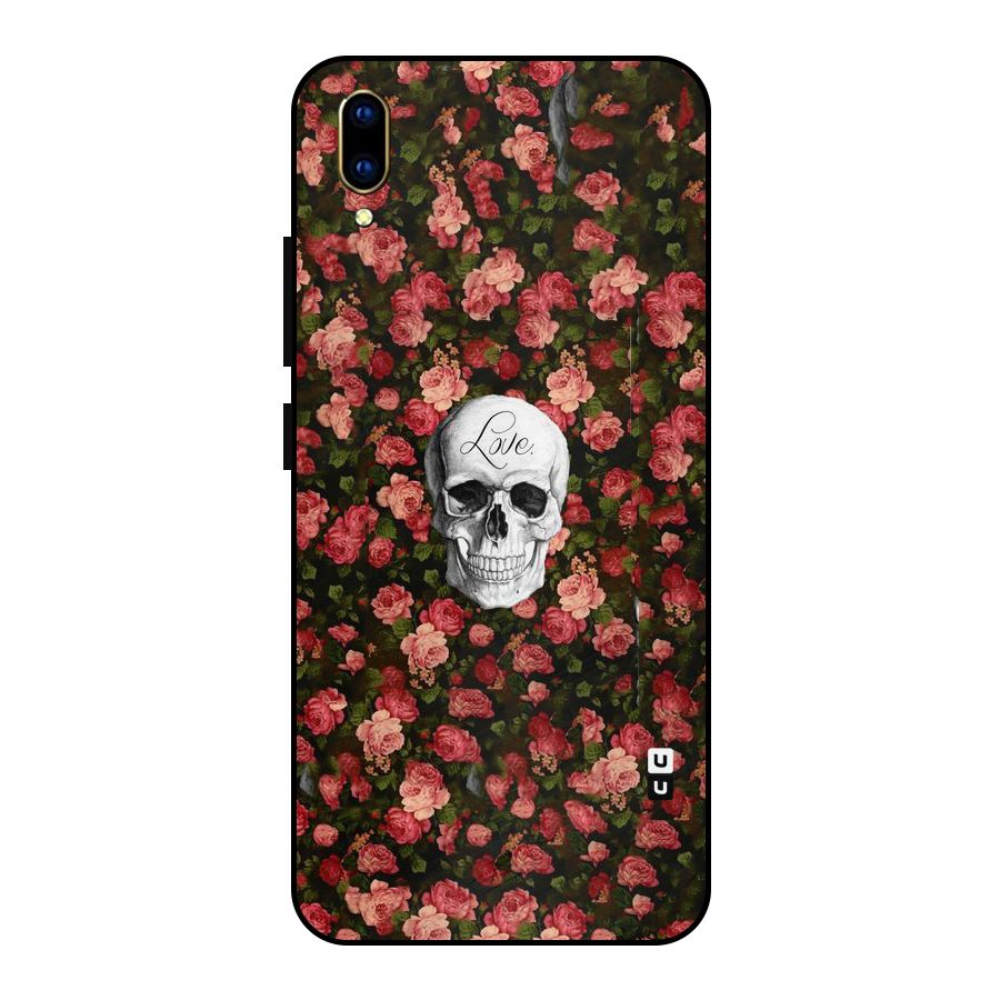 Floral Skull Love Metal Back Case for Vivo V11 Pro