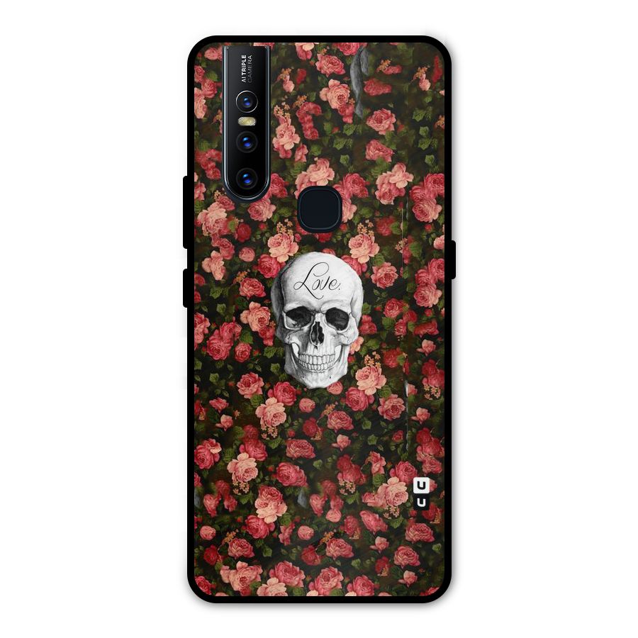 Floral Skull Love Metal Back Case for Vivo V15