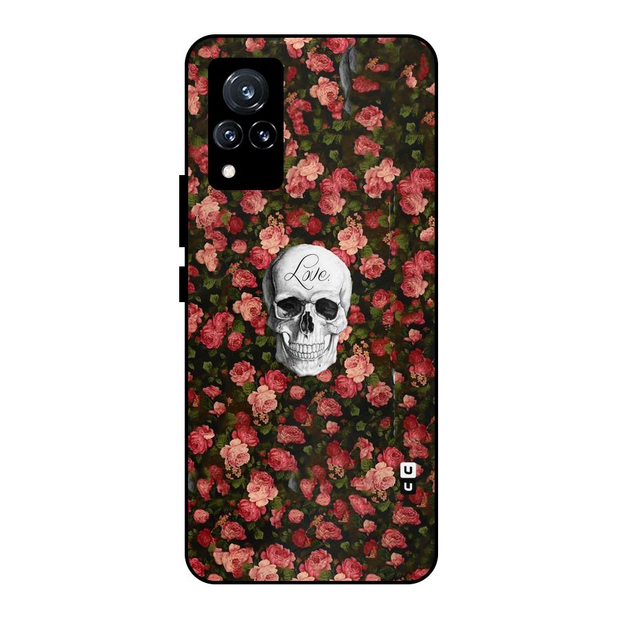 Floral Skull Love Metal Back Case for Vivo V21 5G