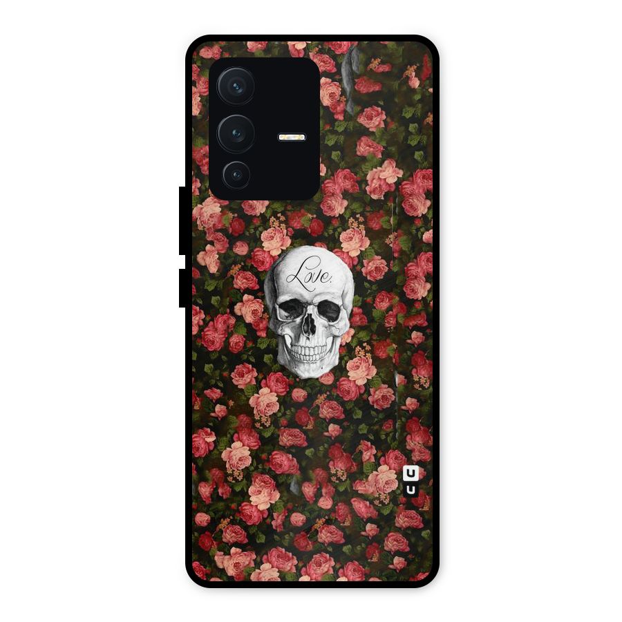 Floral Skull Love Metal Back Case for Vivo V23 5G