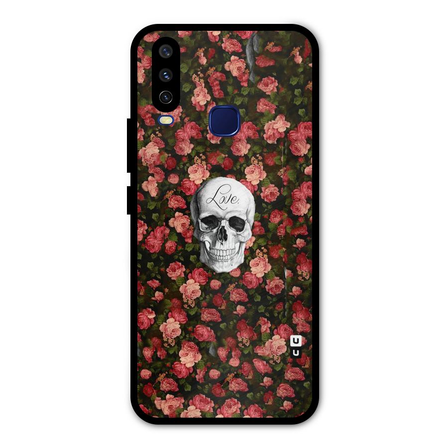Floral Skull Love Metal Back Case for Vivo Y15