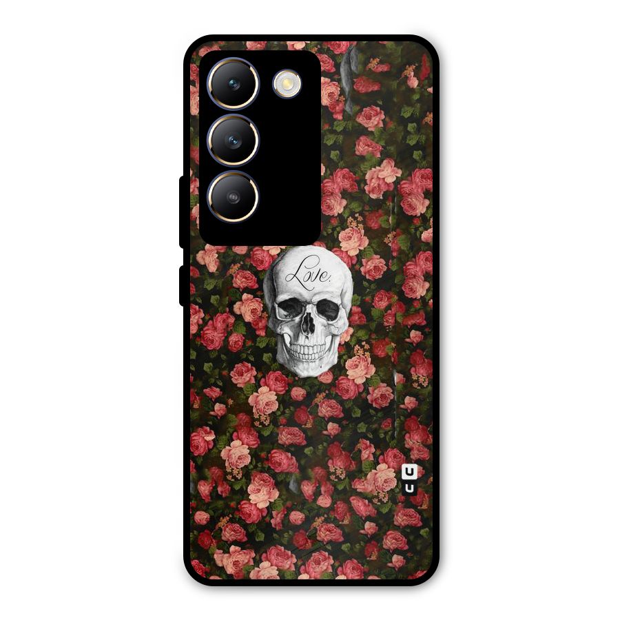 Floral Skull Love Metal Back Case for Vivo Y200e