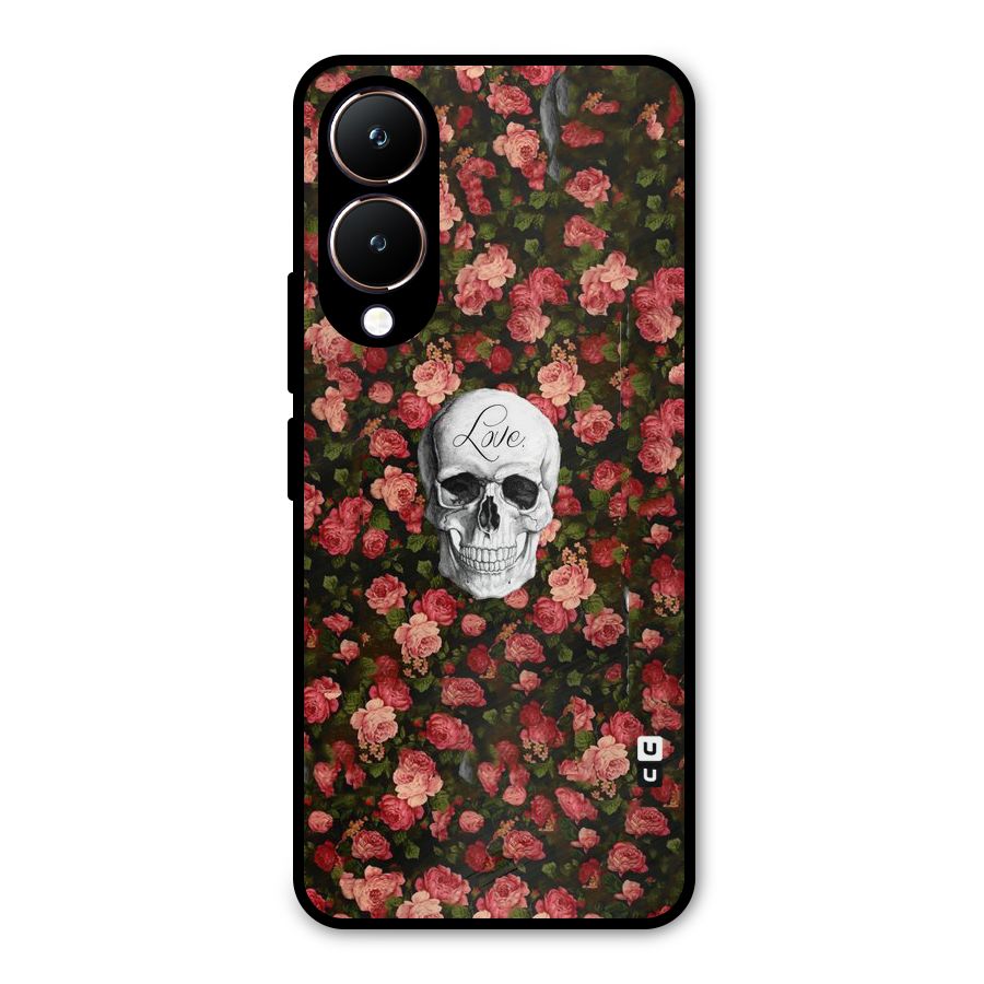 Floral Skull Love Metal Back Case for Vivo Y28