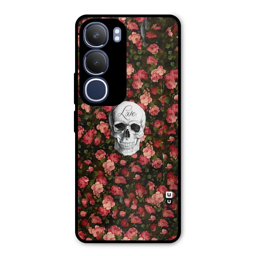 Floral Skull Love Metal Back Case for Vivo Y29