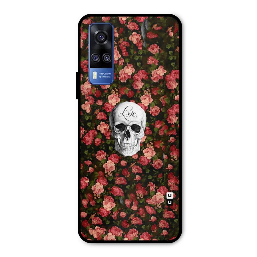Floral Skull Love Metal Back Case for Vivo Y31