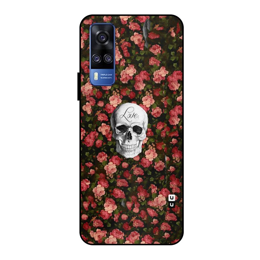 Floral Skull Love Metal Back Case for Vivo Y51