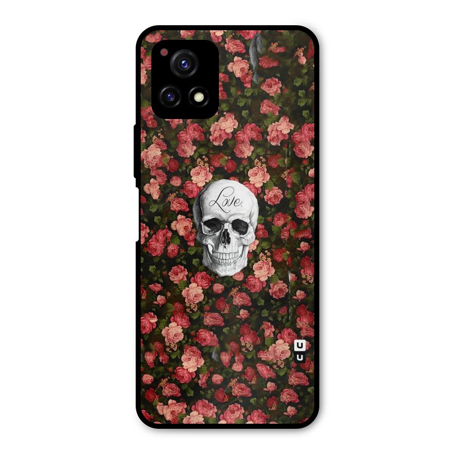 Floral Skull Love Metal Back Case for Vivo Y72 5G