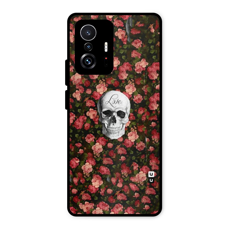 Floral Skull Love Metal Back Case for Xiaomi 11T Pro