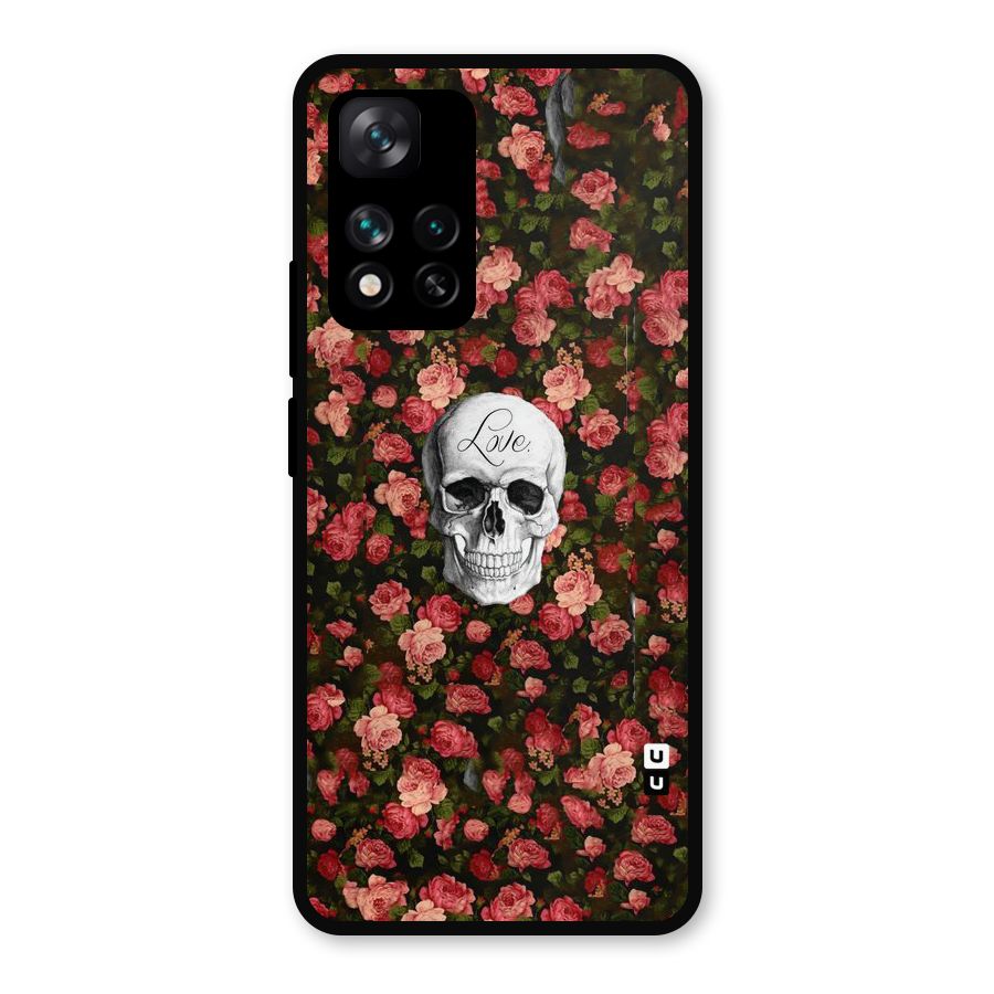 Floral Skull Love Metal Back Case for Xiaomi 11i Hypercharge 5G