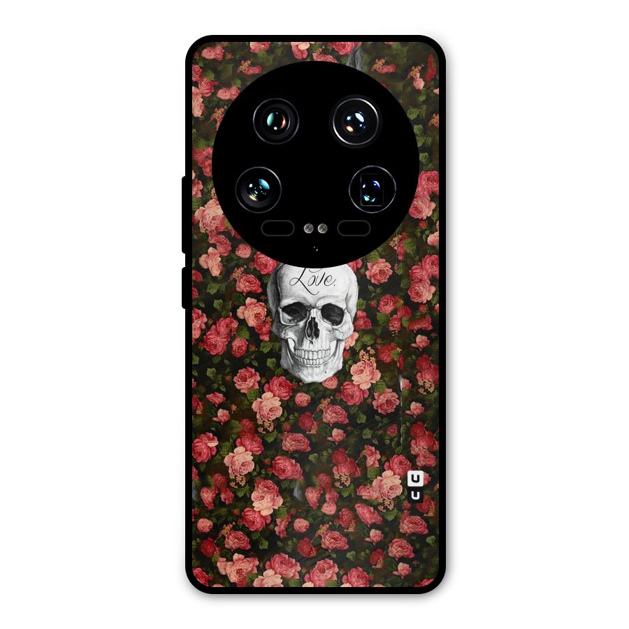 Floral Skull Love Metal Back Case for Xiaomi 14 Ultra