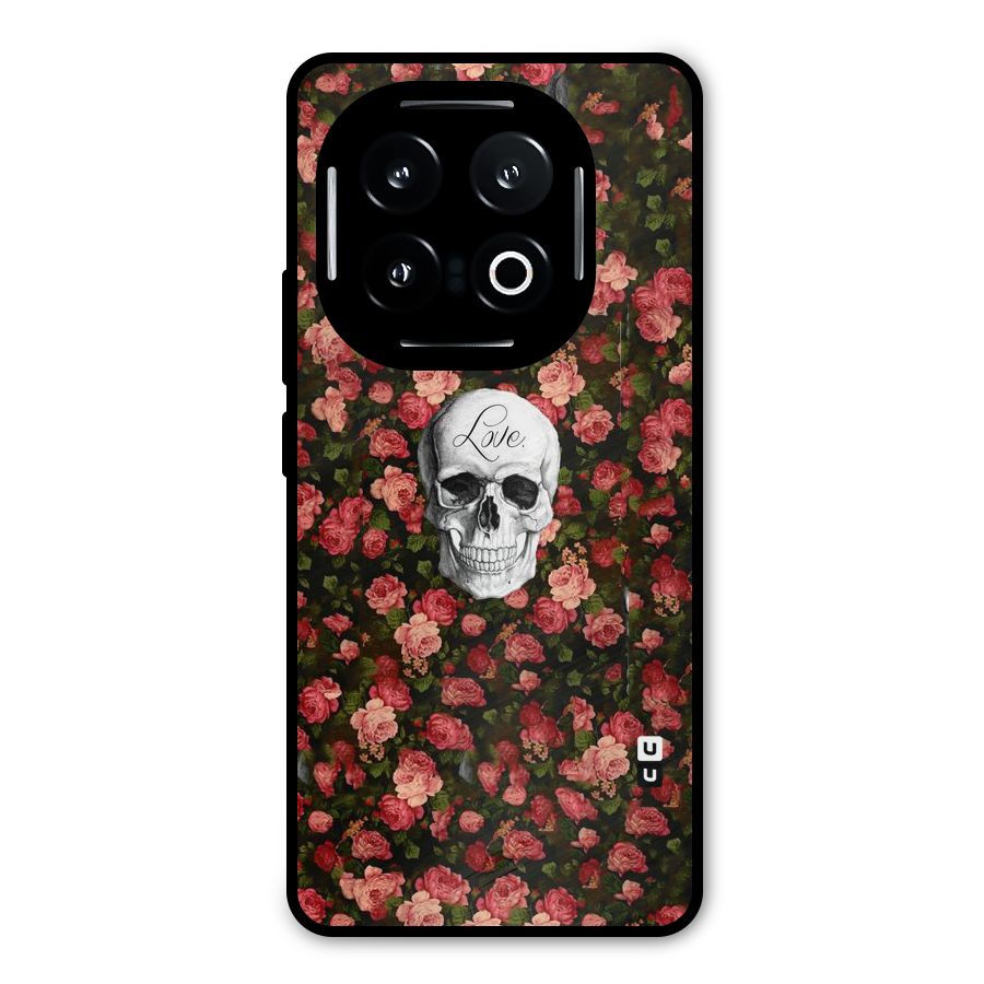 Floral Skull Love Metal Back Case for iQOO 13