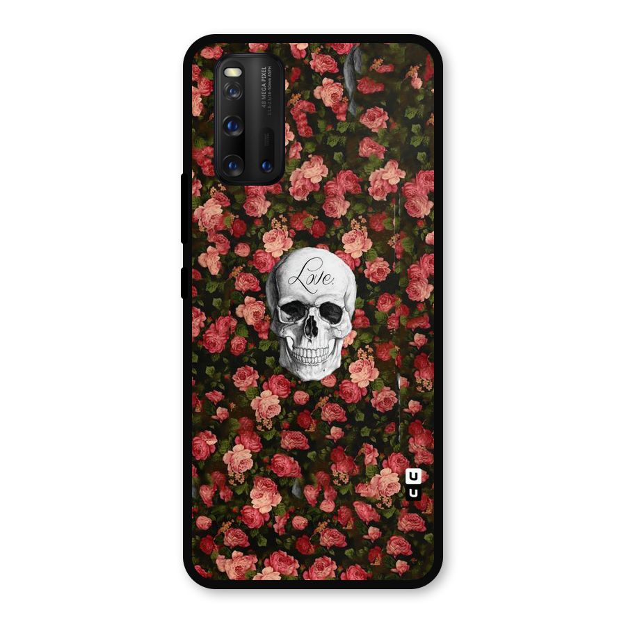Floral Skull Love Metal Back Case for iQOO 3