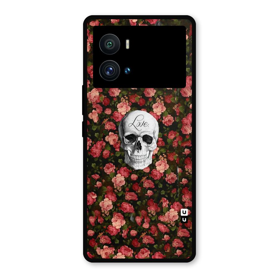 Floral Skull Love Metal Back Case for iQOO 9 Pro